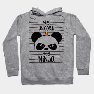 Ninja x Unicorn Cute Panda Funny Kids Girls Design Hoodie